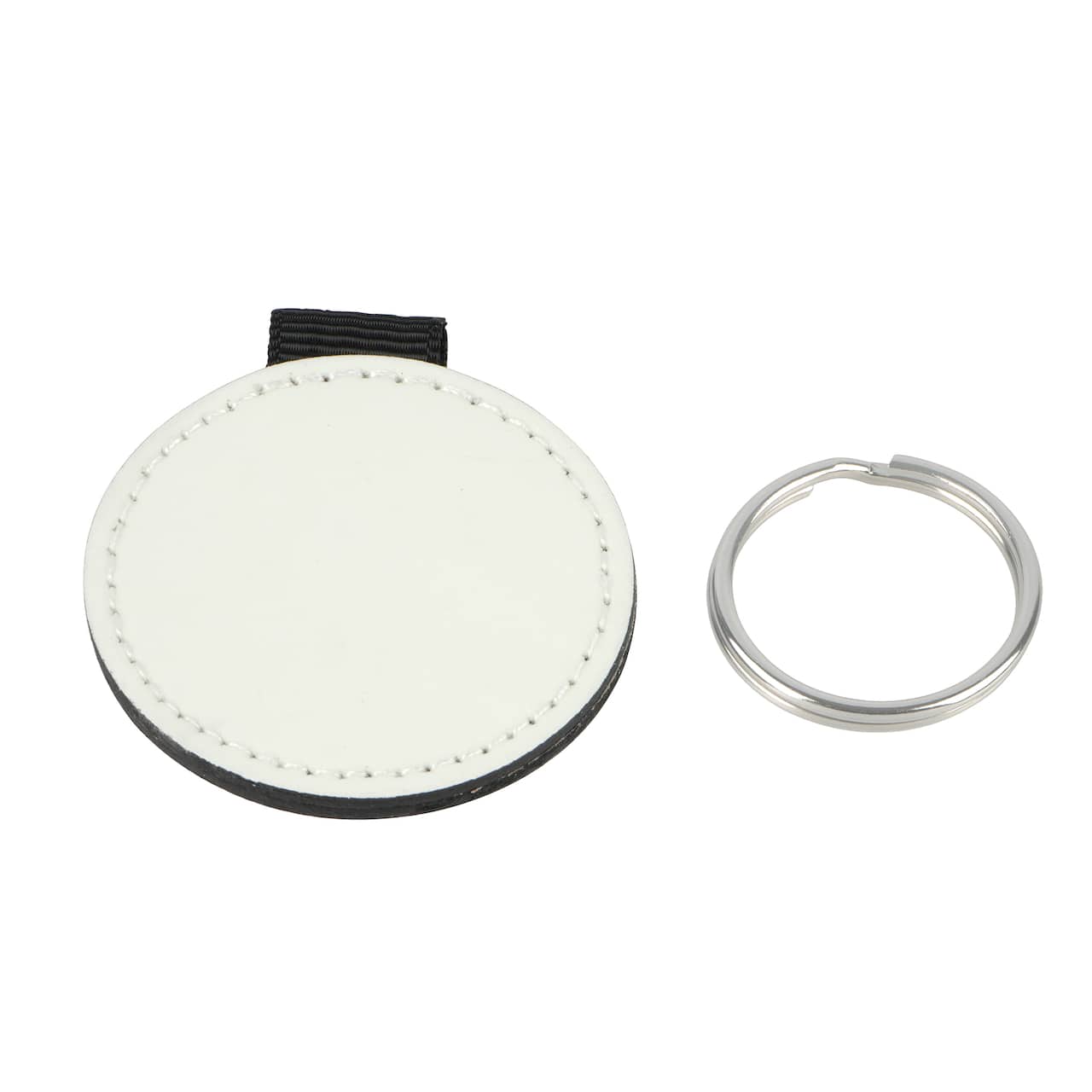12 Packs: 4 ct. (48 total) 2" Round Plastic Sublimation Keychains by Make Market®